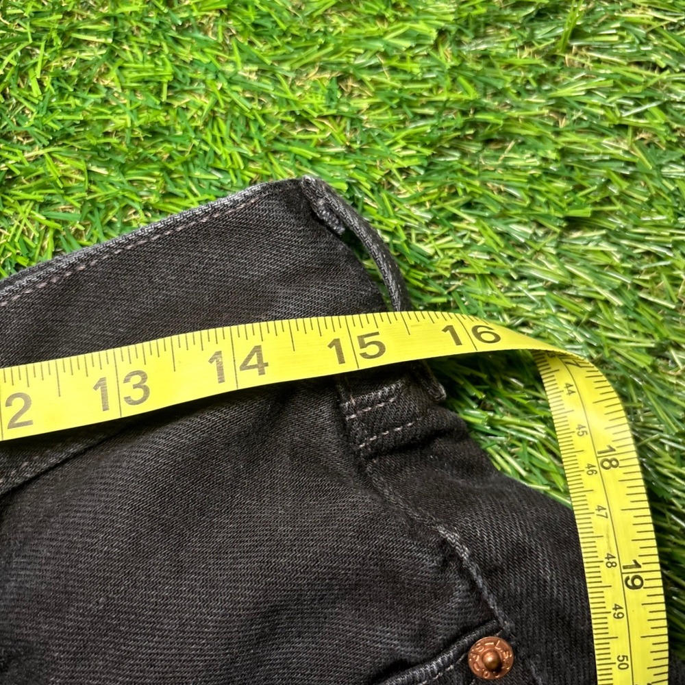 Vintage Levis 501 Black Denim Jeans Made in USA 1998 Button Fly W31 L34 501-0660 - Picture 9 of 16